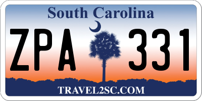 SC license plate ZPA331