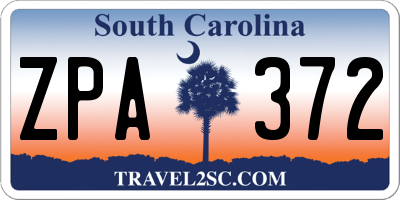 SC license plate ZPA372