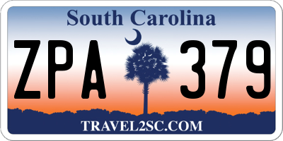 SC license plate ZPA379