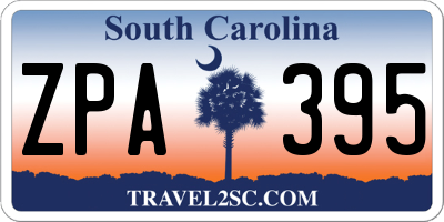 SC license plate ZPA395