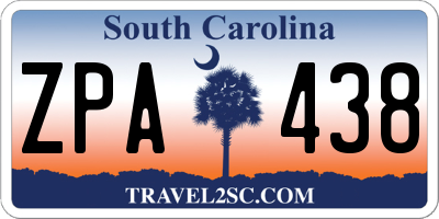 SC license plate ZPA438