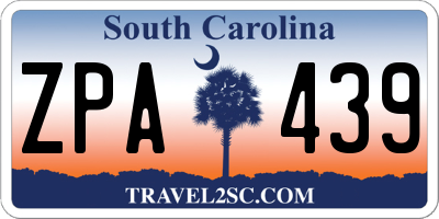 SC license plate ZPA439