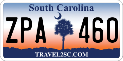 SC license plate ZPA460