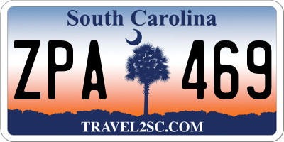 SC license plate ZPA469