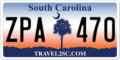 SC license plate ZPA470