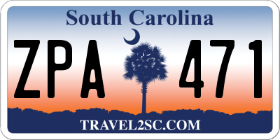 SC license plate ZPA471
