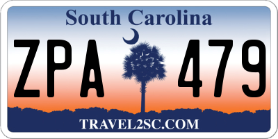 SC license plate ZPA479
