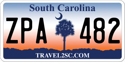 SC license plate ZPA482