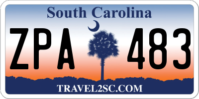 SC license plate ZPA483