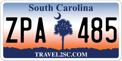 SC license plate ZPA485
