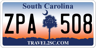 SC license plate ZPA508