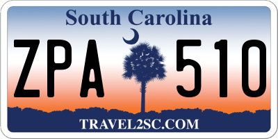 SC license plate ZPA510