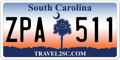 SC license plate ZPA511