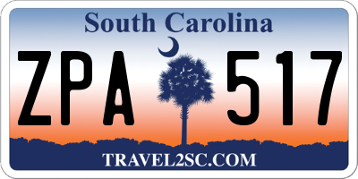 SC license plate ZPA517