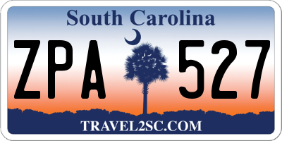 SC license plate ZPA527