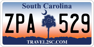 SC license plate ZPA529