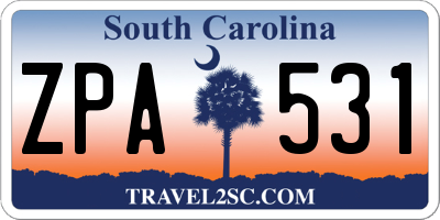 SC license plate ZPA531