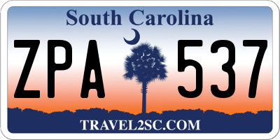 SC license plate ZPA537