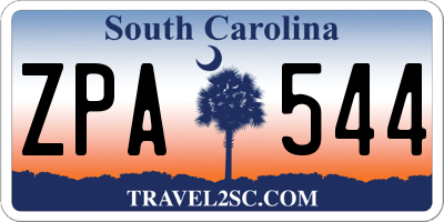 SC license plate ZPA544