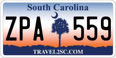 SC license plate ZPA559