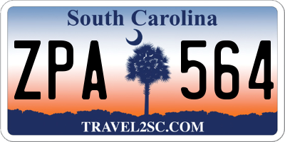 SC license plate ZPA564