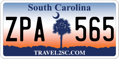 SC license plate ZPA565