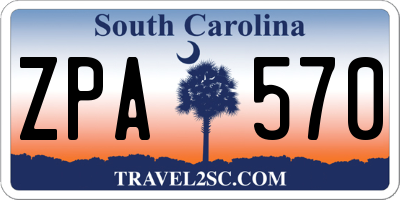 SC license plate ZPA570