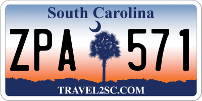SC license plate ZPA571