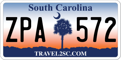 SC license plate ZPA572
