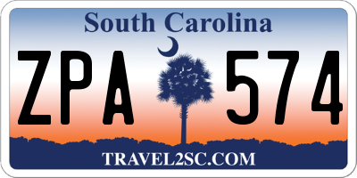 SC license plate ZPA574