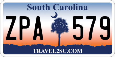 SC license plate ZPA579