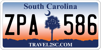 SC license plate ZPA586