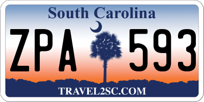 SC license plate ZPA593