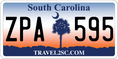 SC license plate ZPA595
