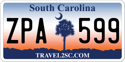 SC license plate ZPA599