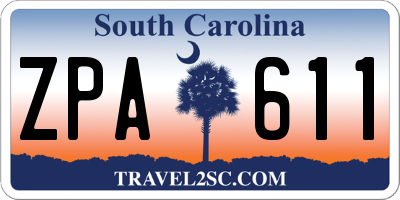 SC license plate ZPA611