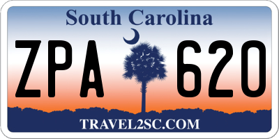 SC license plate ZPA620