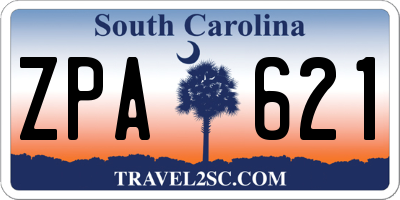 SC license plate ZPA621