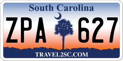 SC license plate ZPA627