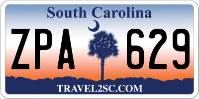 SC license plate ZPA629
