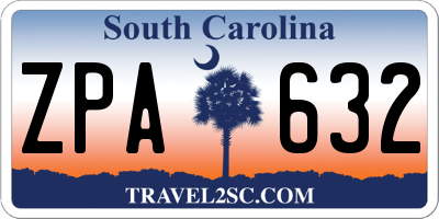 SC license plate ZPA632