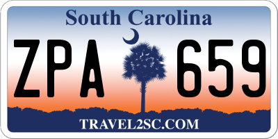 SC license plate ZPA659