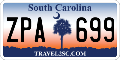 SC license plate ZPA699