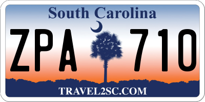 SC license plate ZPA710