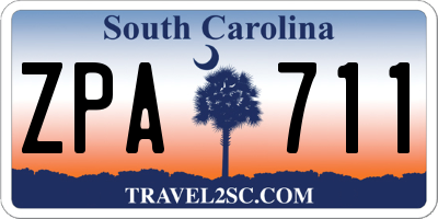 SC license plate ZPA711