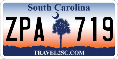 SC license plate ZPA719