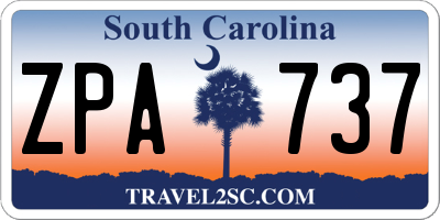 SC license plate ZPA737