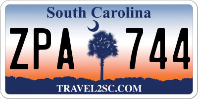 SC license plate ZPA744