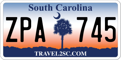 SC license plate ZPA745