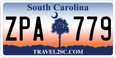SC license plate ZPA779
